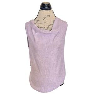 White House Black market Sequin Blouse Size Medium Shimmer Purple Pastel Holiday